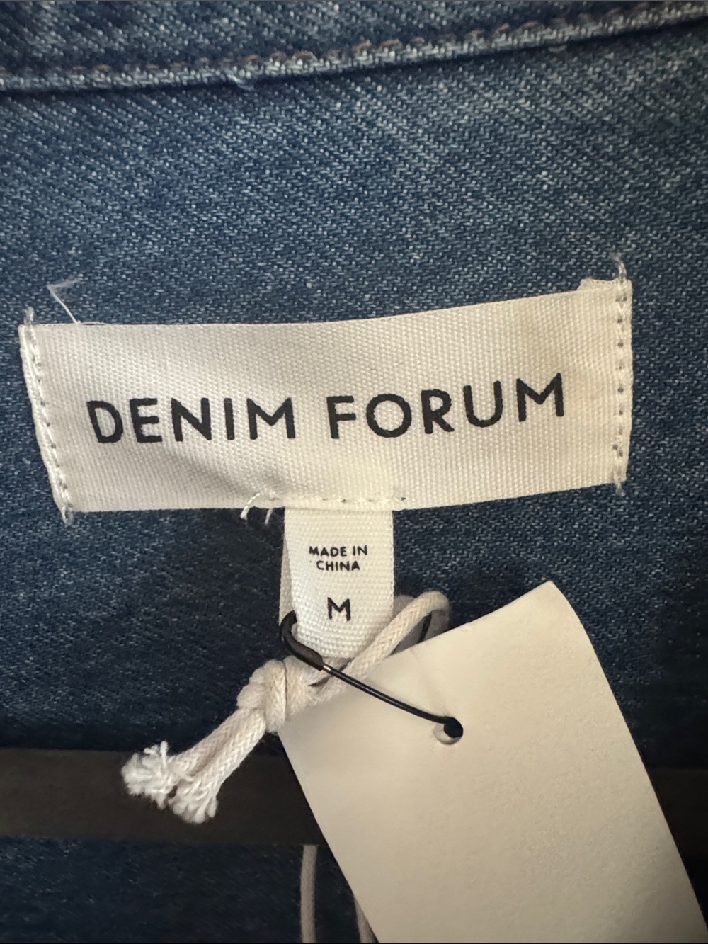 Aritzia Denim Forum Medium Blue Denim Shacket with Chest Pocket - Picture 2 of 5